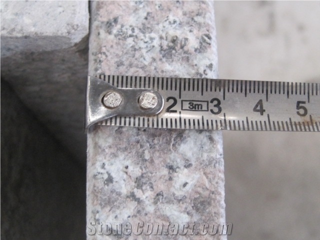 China Peach Red Granite G687 Cherry Pink ,Peach Blossom Red Gutian ,Taohua Hong Granite Flamed Step, Stair, Tread, Riser, Threshold
