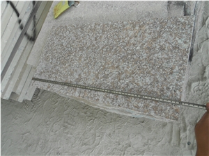 China Peach Red Granite G687 Cherry Pink ,Peach Blossom Red Gutian ,Taohua Hong Granite Flamed Tiles and Slab