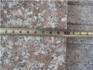China Peach Red Granite G687 Cherry Pink ,Peach Blossom Red Gutian ,Taohua Hong Granite Flamed Tiles and Slab