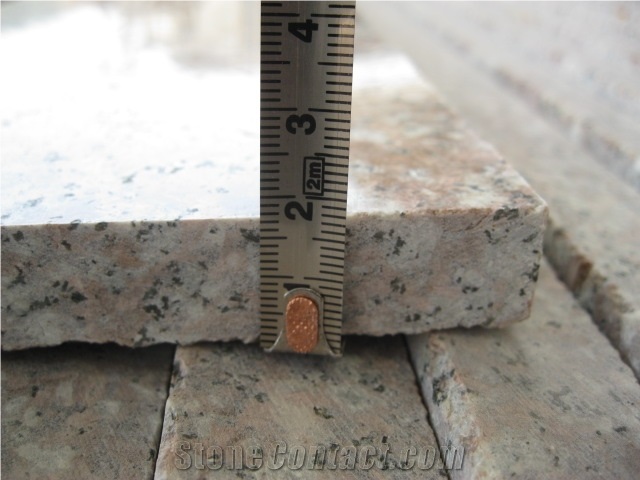 China Peach Red Granite G687 Cherry Pink ,Peach Blossom Red Gutian ,Taohua Hong Granite Flamed Tiles and Slab