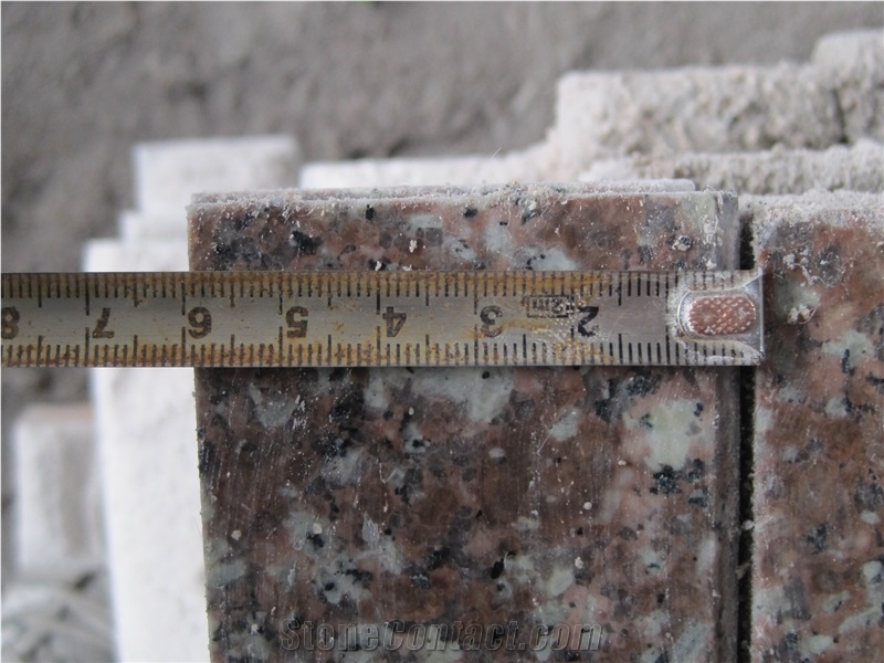 China Peach Red Granite G687 Cherry Pink ,Peach Blossom Red Gutian ,Taohua Hong Granite Polished Floor Skirting, Step, Stair, Tread, Riser