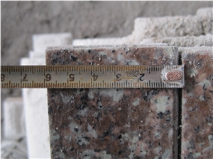 China Peach Red Granite G687 Cherry Pink ,Peach Blossom Red Gutian ,Taohua Hong Granite Polished Floor Skirting, Step, Stair, Tread, Riser