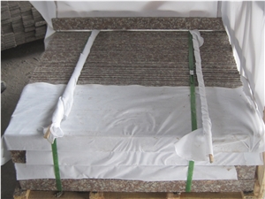 China Peach Red Granite G687 Cherry Pink ,Peach Blossom Red Gutian ,Taohua Hong Granite Polished Floor Skirting, Step, Stair, Tread, Riser