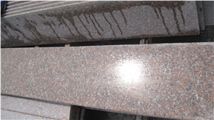 China Red Granite Yongding Red G696/Frisk Red/Butterscotch China Red Granite Polished Step, Stair, Tread, Riser, Threshold