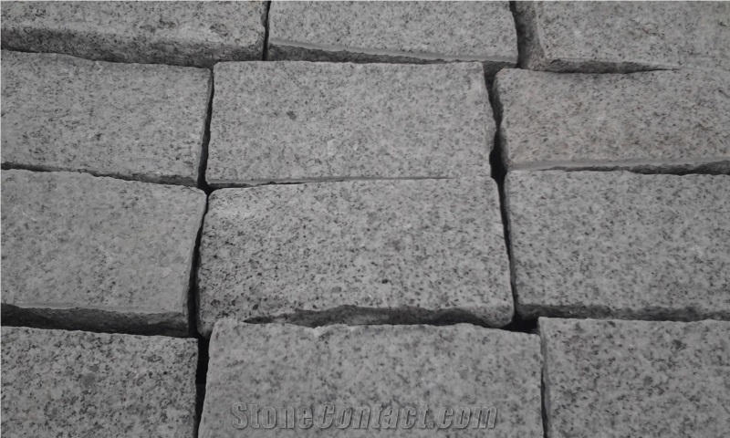 China Zima White Granite G603,Fujian Old G603, Original G603, Grey Granite, Chinese Grey Sardo, New Grey Sardo,Cobble Stone,Cube Stone, Paving Sets, Driveway Paving Stone