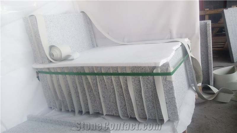 China Zima White Granite G603,Fujian Old G603, Original G603, Grey Granite, Chinese Grey Sardo, New Grey Sardo,Stair, Caps, Wall Caps, Pool Coping, Bullnose Coping, Chamfered Coping