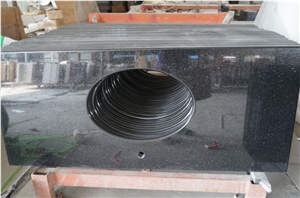 Indian Black Galaxy Granite,Black Granite Bath Top, Bench Top,Worktop, Bullnose Vanity Top