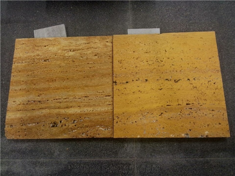 Iran Golden Yellow Travertine, Travertine Tile, Wall Tile