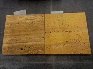Iran Golden Yellow Travertine, Travertine Tile, Wall Tile