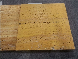 Iran Golden Yellow Travertine, Travertine Tile, Wall Tile