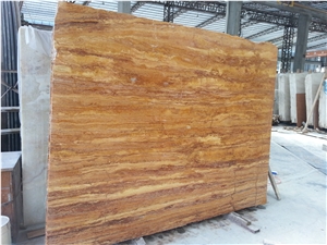 Iran Golden Yellow Travertine, Travertine Tile, Wall Tile