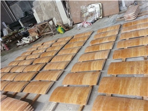Iran Golden Yellow Travertine, Travertine Tile, Wall Tile