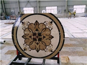 Marble Water Jet Pattern,Water Jet Marble Floor Medallions, Interior Decoration Marble Design