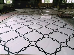 Marble Water Jet Pattern,Water Jet Marble Floor Medallions, Interior Decoration Marble Design