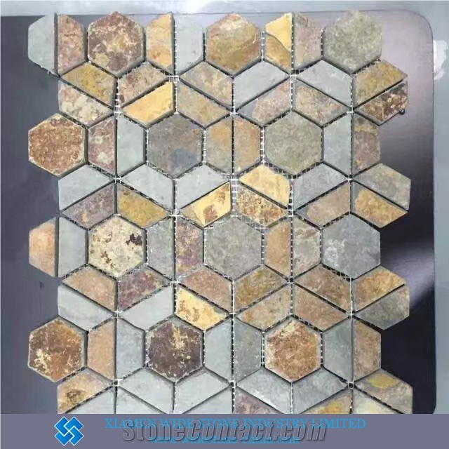 Mix Stone Mix Rustic Color Slate Mosaic