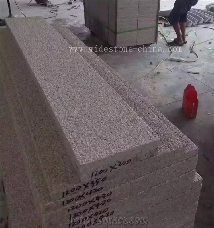 Yellow Granite G682 Granite Bush Hammered Stairs & Steps