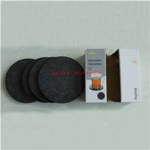 Black Granite Coaster Set