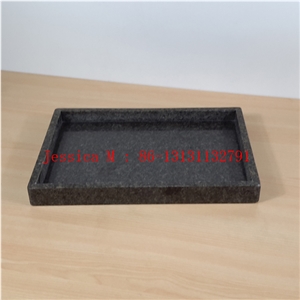 Black Granite Rectangular Tray