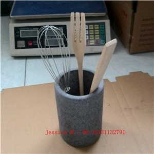 Black Marble Matt Surface Utensil Holder for Kitchen Products Black Marble Matt Surface Utensil Holder for Kitchen Products
