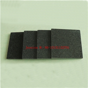 Black Square Granite Stone Coaster Set Of 4