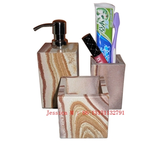 Colorful Sandstone Bathroom Accessory Set / Colorful Sandstone Bath Sets