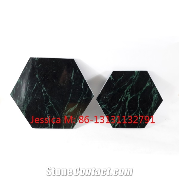 Cutting Board Green Marble Hexagon /Green Marble Pastry Board /Green Marble Cheese Board /Green Marble Chopping Blocks /Green Marble Serving Board