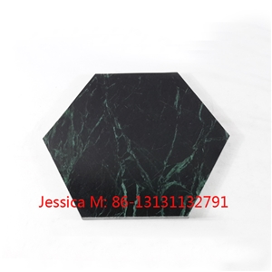 Cutting Board Green Marble Hexagon /Green Marble Pastry Board /Green Marble Cheese Board /Green Marble Chopping Blocks /Green Marble Serving Board