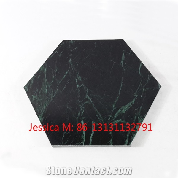 Cutting Board Green Marble Hexagon /Green Marble Pastry Board /Green Marble Cheese Board /Green Marble Chopping Blocks /Green Marble Serving Board