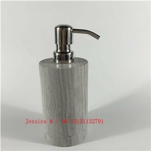 Forest Marble Soap Dispenser / Stone Shampoo Holder /