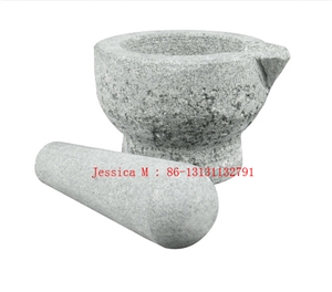 Granite Mortar and Pestle with Mouth /Stone Mortar and Pestle Set
