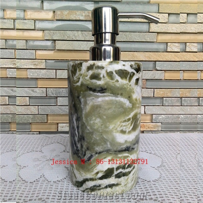 Green Marble Soap Dispenser