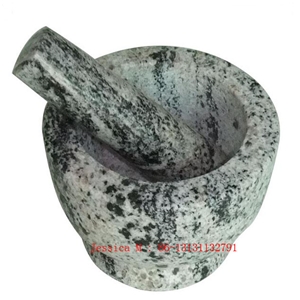 Grey Granite Garlic Mortar and Pestle