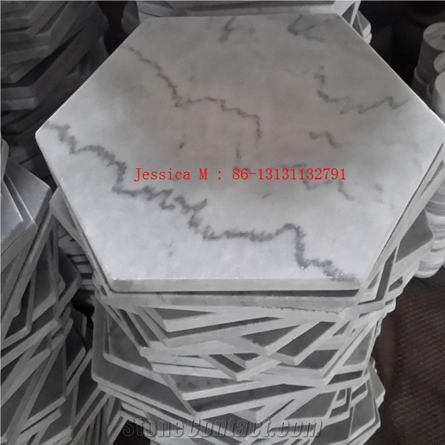 Hexagonal Marble Pastry Board /Hexagonal Marble Cutting Board /