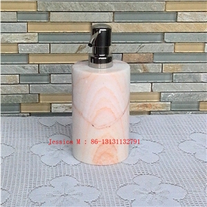 Home Internal Spa Collection Pink Marble Liquid Soap Dispenser