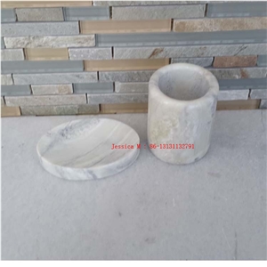 Light Green Marble Bathroom Accessories Soap Dish