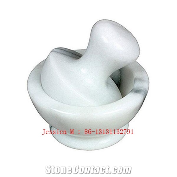 Marble Mortar and Pestle Set /Marble Mortar with Over-Sized Pestle