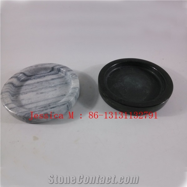 Marble Round Ashtrays