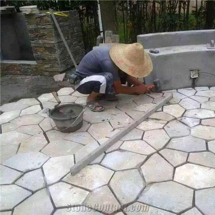 Multicolored Slate Flagstone Mats/ Meshed Slate Flagstone/Natural Slate Tiles