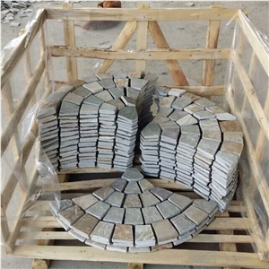 Multicolored Slate Flagstone Mats/ Meshed Slate Flagstone/Natural Slate Tiles
