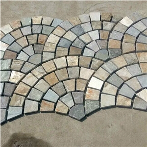 Multicolored Slate Flagstone Mats/ Meshed Slate Flagstone/Natural Slate Tiles