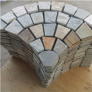 Multicolored Slate Flagstone Mats/ Meshed Slate Flagstone/Natural Slate Tiles