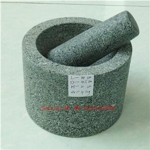 Natural Granite Mortar and Pestle
