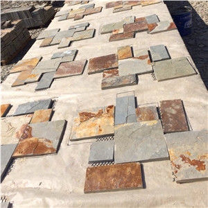 Natural Multicolor Slate Flagstone Pattern/Crazing Paving Stone/Irregular Mesh Paver