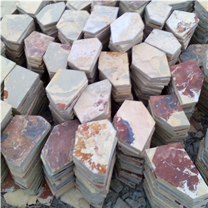 Natural Multicolor Slate Flagstone Pattern/Crazing Paving Stone/Irregular Mesh Paver