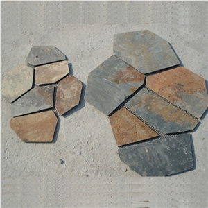 Natural Multicolor Slate Flagstone Pattern/Crazing Paving Stone/Irregular Mesh Paver
