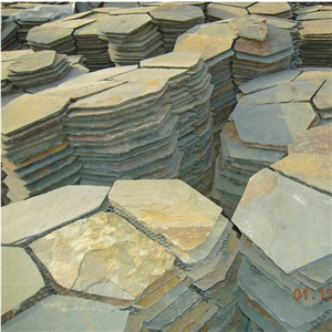 Natural Multicolor Slate Flagstone Pattern/Crazing Paving Stone/Irregular Mesh Paver