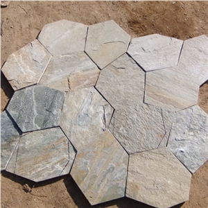 Natural Multicolor Slate Flagstone Pattern/Crazing Paving Stone/Irregular Mesh Paver