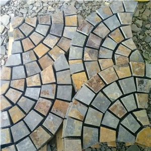 Natural Multicolor Slate Flagstone Pattern/Crazing Paving Stone/Irregular Mesh Paver