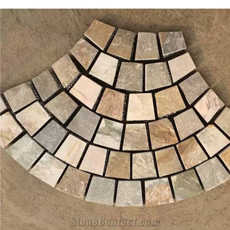 Natural Multicolor Slate Flagstone Pattern/Crazing Paving Stone/Irregular Mesh Paver