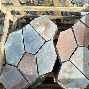 Natural Multicolor Slate Flagstone Pattern/Crazing Paving Stone/Irregular Mesh Paver